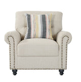 كنب فردي مالفيرا باللون الأبيض