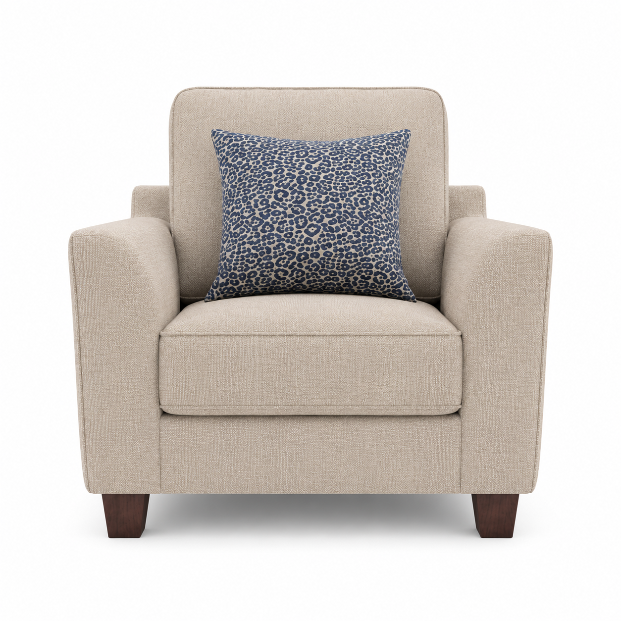 كنب فيلوريس فردي باللون الكريمي