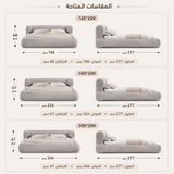 سرير ليانيس باللون الرمادي
