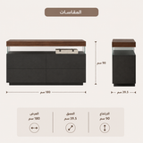 بوفيه لارينيا باللون الأسود والخشبي