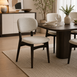 كرسي طعام أورليا باللون الأبيض