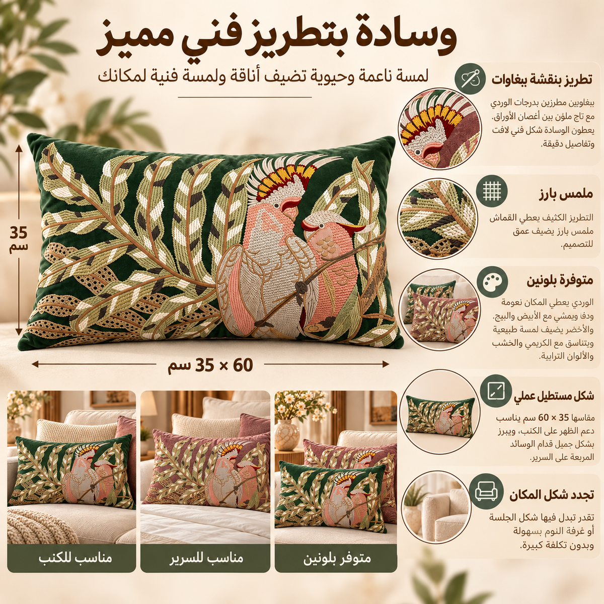 وسادة مزخرفة