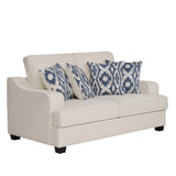 كنب ثنائي مونرو باللون الأبيض