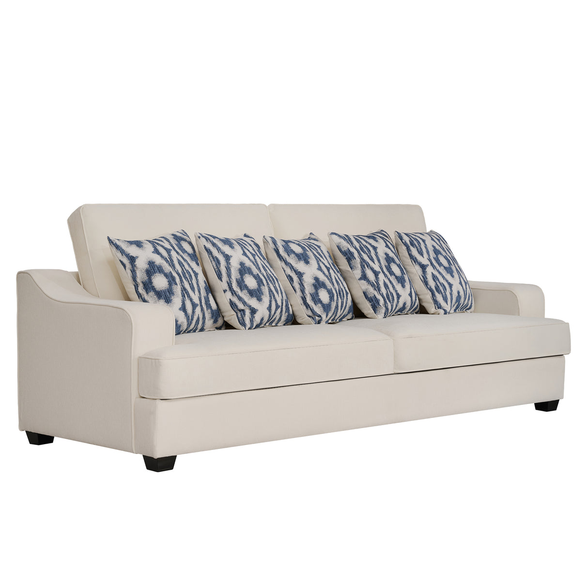 كنب ثلاثي مونرو باللون الأبيض