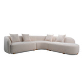 Cream Grey Corner Sofa
