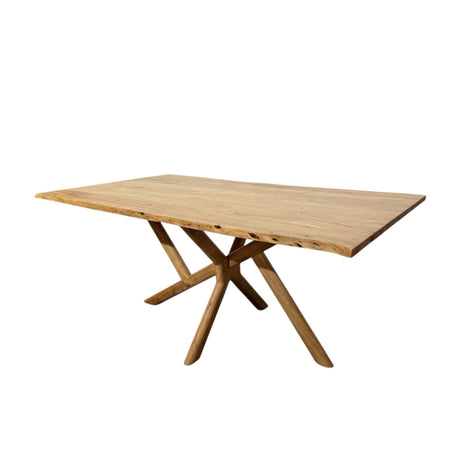 طاولة طعام أوريلا باللون الخشبي