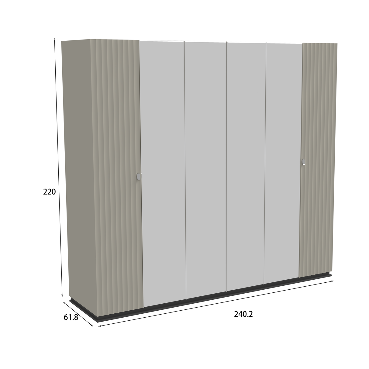 دولاب ألتيرا باللون الرمادي