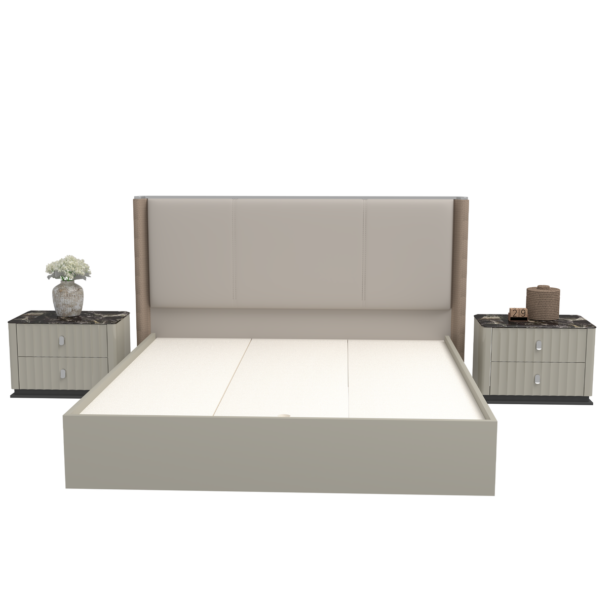 سرير ألتيرا باللون البني