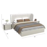 سرير إيفوريا باللون الأبيض