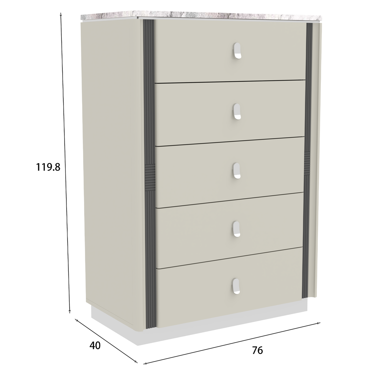 شوفنيرة إيفوريا باللون الرمادي