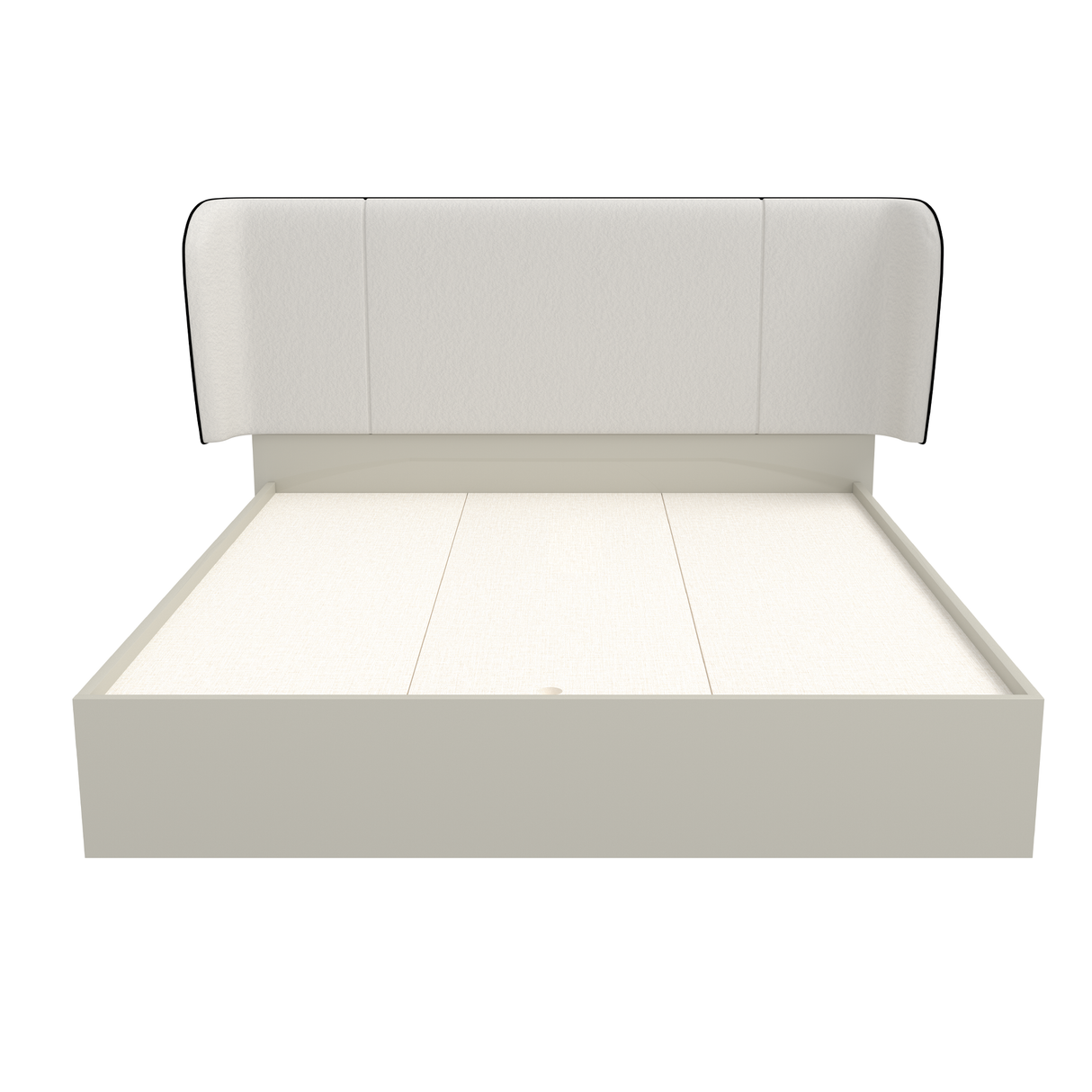 سرير إيفوريا باللون الأبيض