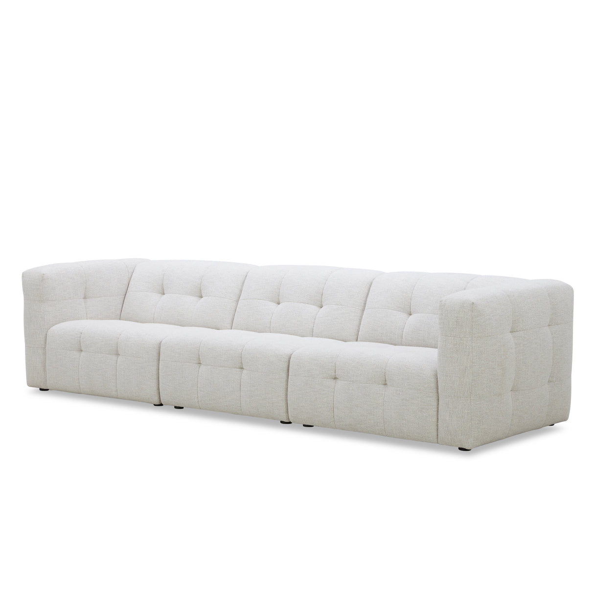 كنب ثلاثي لونا باللون الأبيض