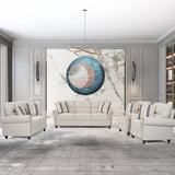 كنب ثنائي مالفيرا باللون الأبيض