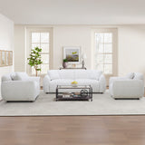 طقم كنب ريفان باللون الأبيض