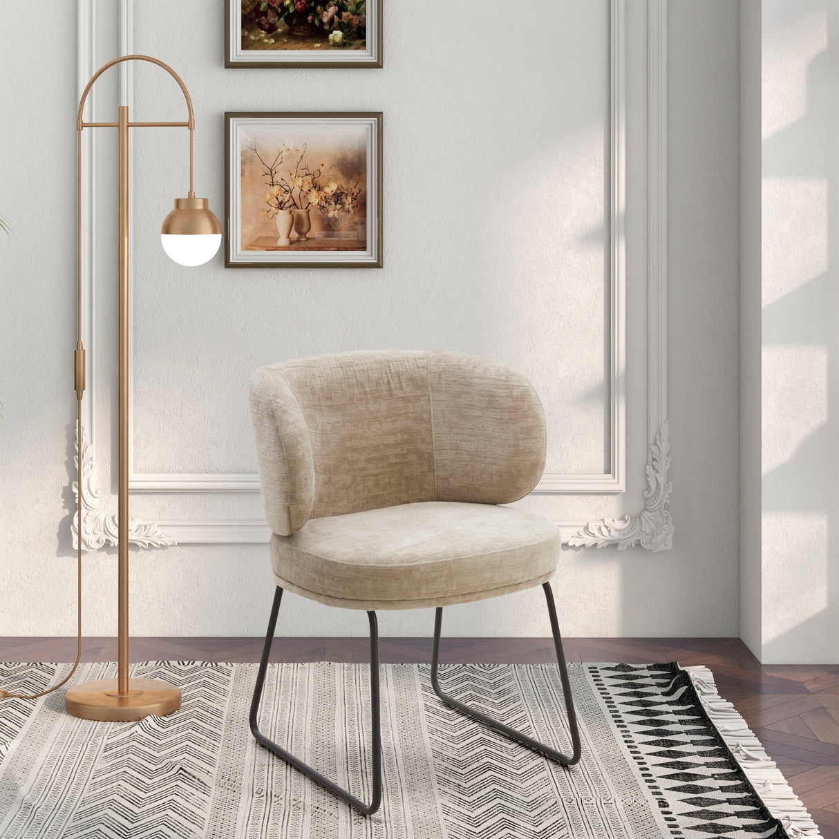 كرسي فردي كايلا باللون البيج