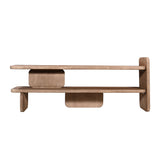 رف كتب سيليندا باللون الخشبي