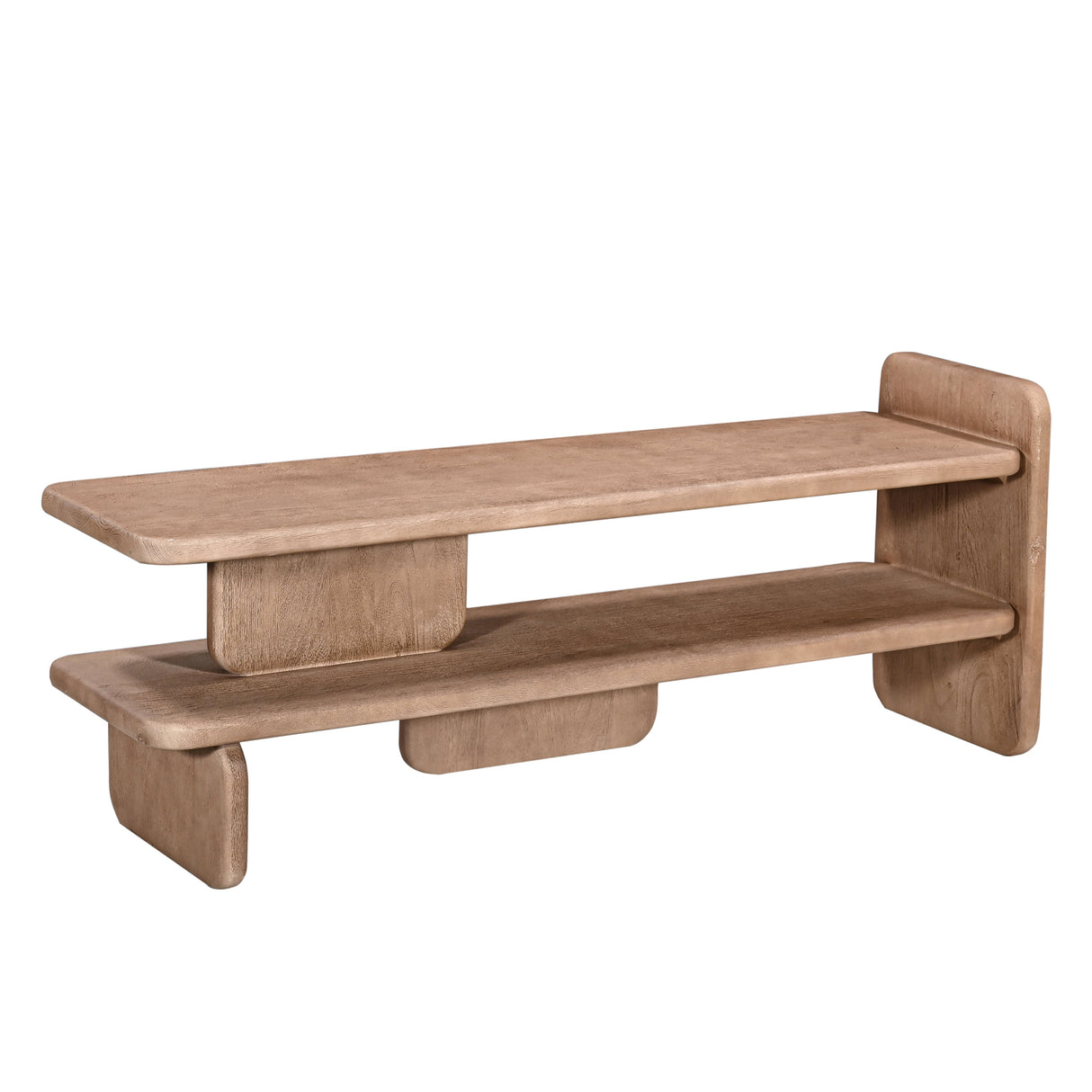 رف كتب سيليندا باللون الخشبي