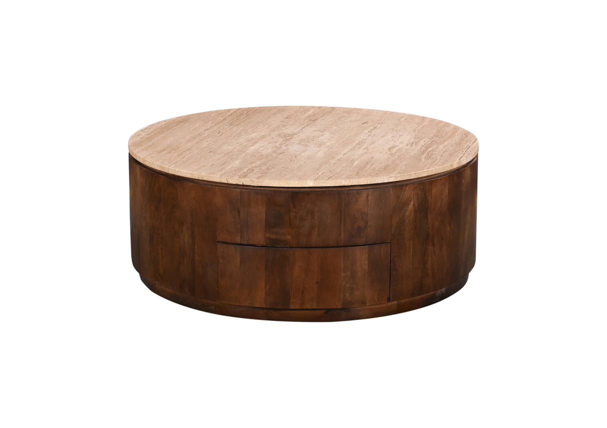 طاولة وسطية ريفيا باللون الخشبي