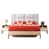 سرير ميلورا مزدوج باللون الكريمي