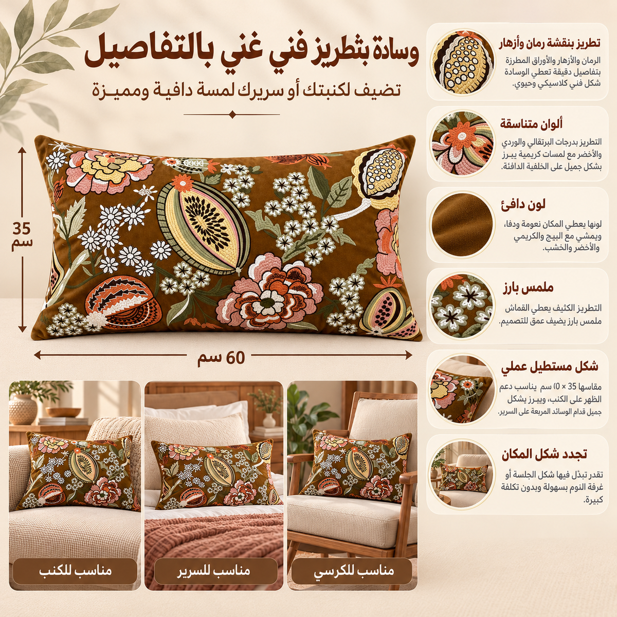 وسادة مزخرفة