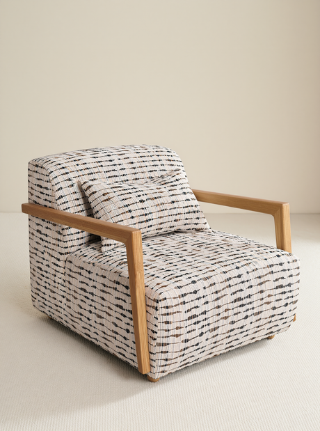 كنب فردي أوسلو باللون الأبيض والأسود