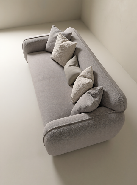 كنب ثلاثي أوليف باللون الرمادي