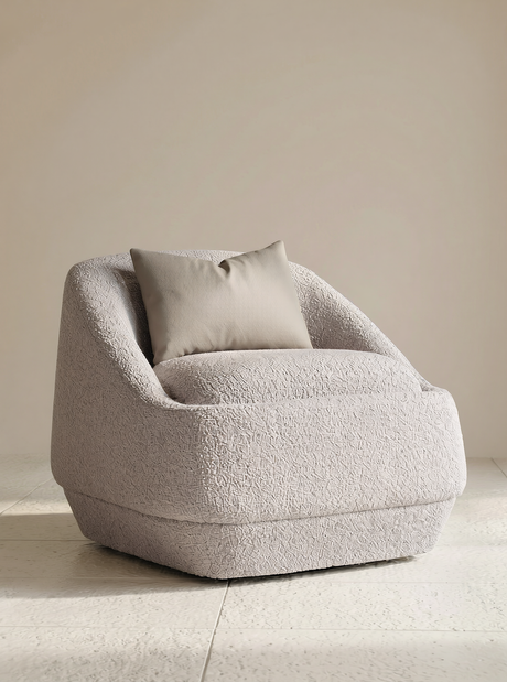 كنب فردي أوليف باللون الرمادي