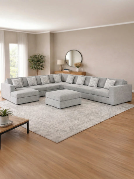 كنب زاوية ليڤانتو باللون الرمادي