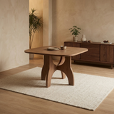 طاولة طعام أزورا باللون البني