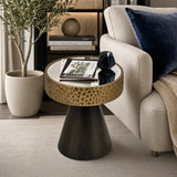 طاولة جانبية ريفا باللون الذهبي